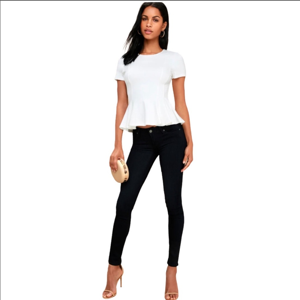 Lulu’s - white peplum blouse